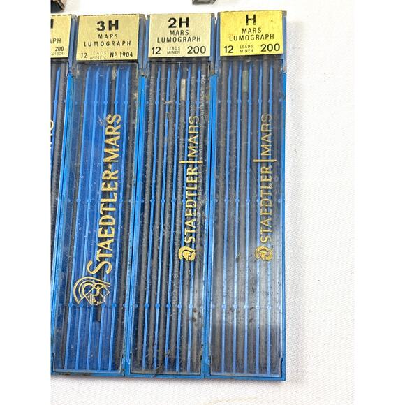 Vintage Staedtler Mars Lumograph Pencil Drawing Leads Germany Assorted Lot of 11 - Picture 5 of 7